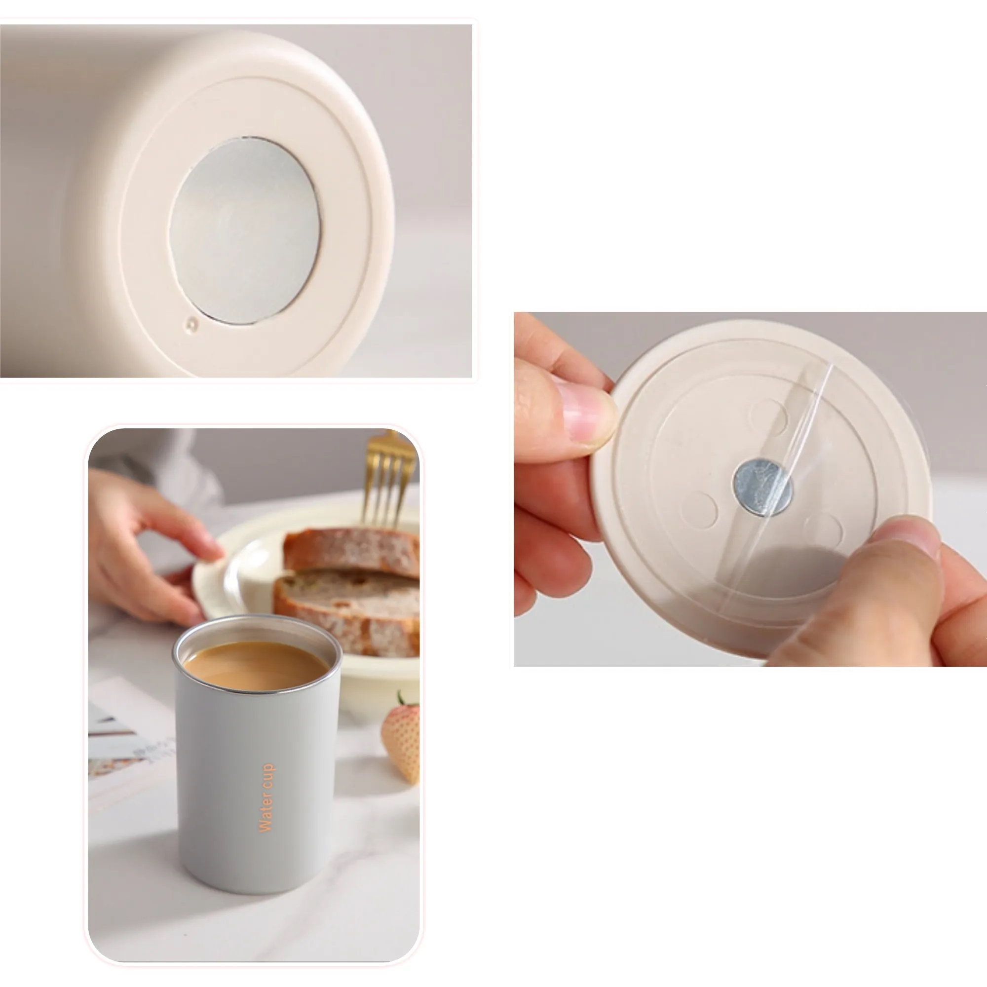 Stainless Steel Magnetic Toothbrush Cup 3