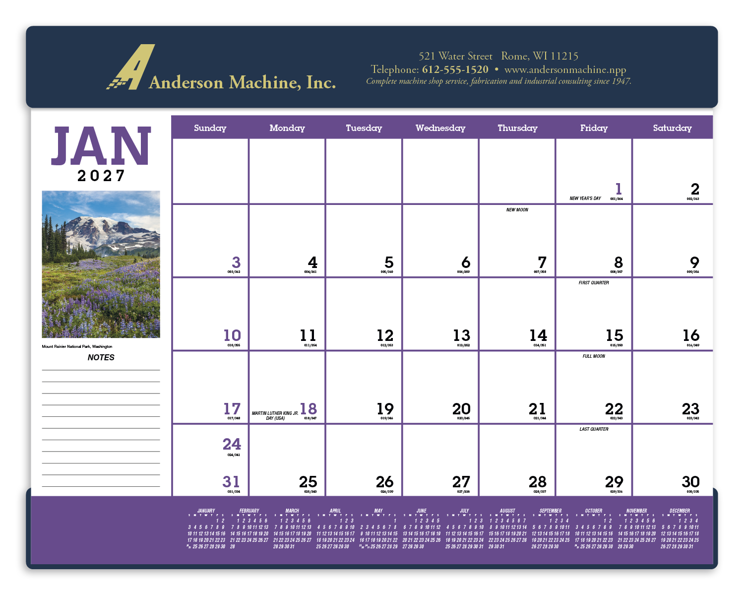 Triumph® Calendars Scenic Desk Pad 53