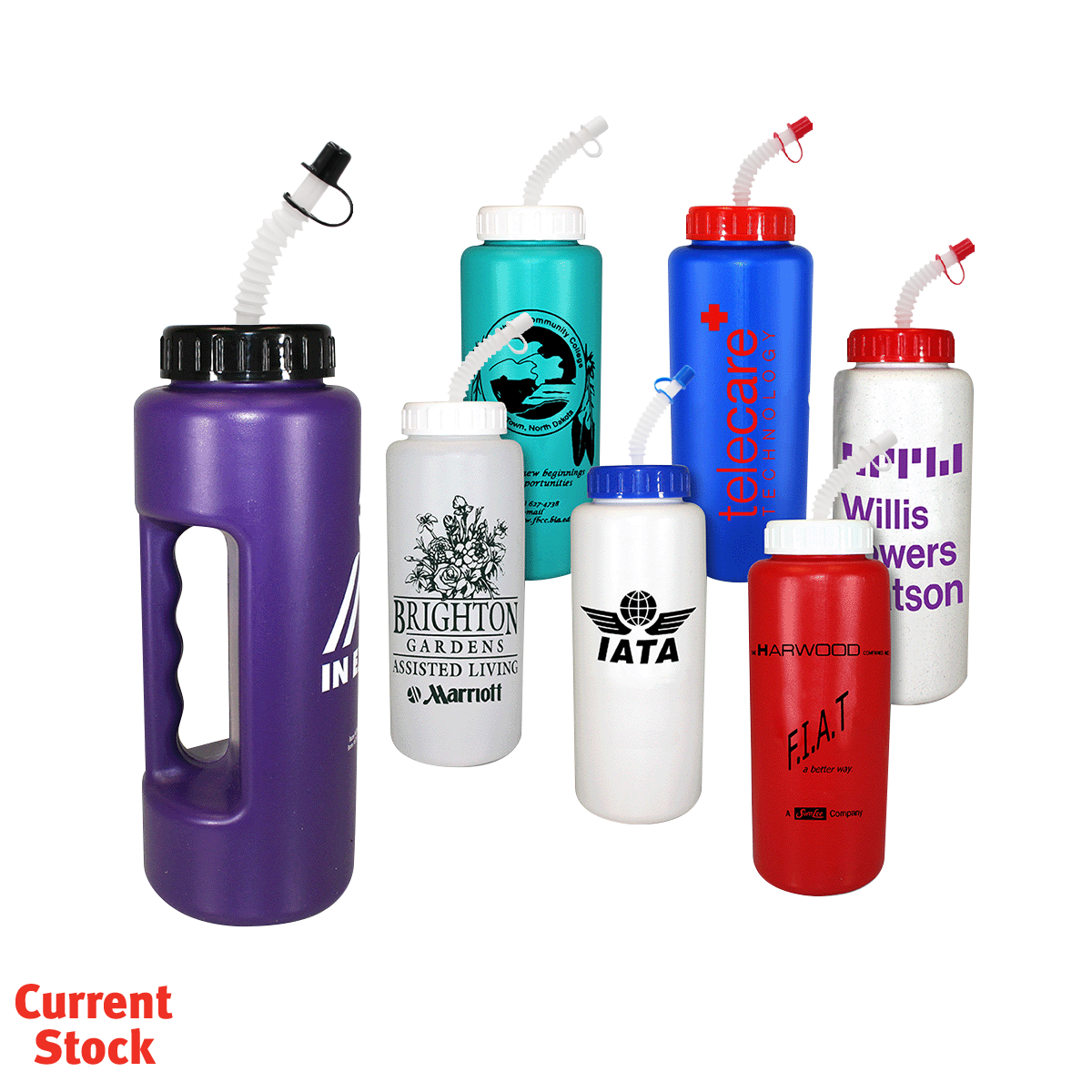 32 oz Grip Bottle with Flexible Straw 12