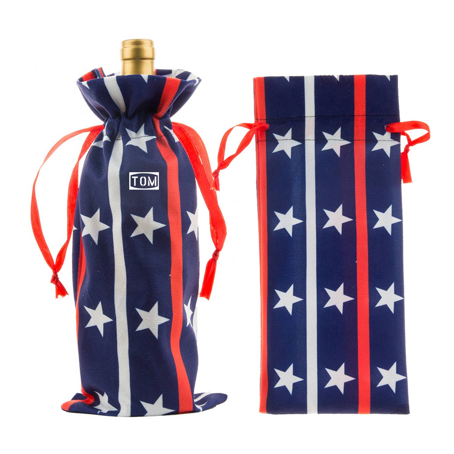 America Stars and Stripes Champagne Red Wine Bottle Cover 2