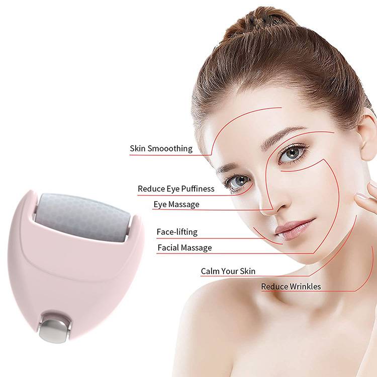 2-in-1 eye and face massage with a heart-shaped ice roller 3