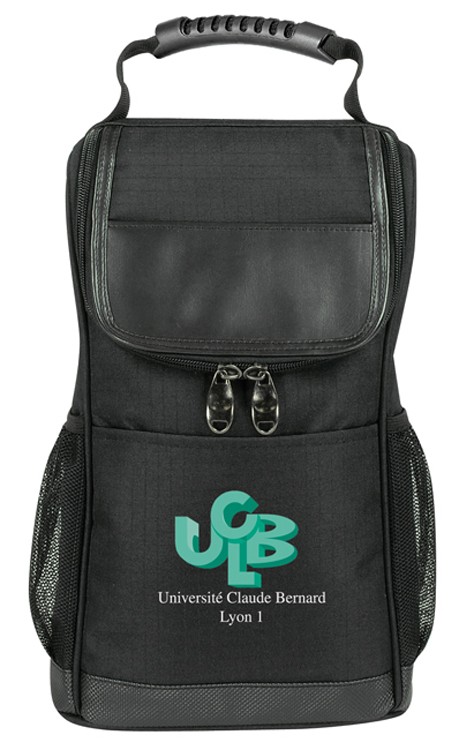 Ripstop Two Bottle Wine bag with Leather-Like Bottom 2