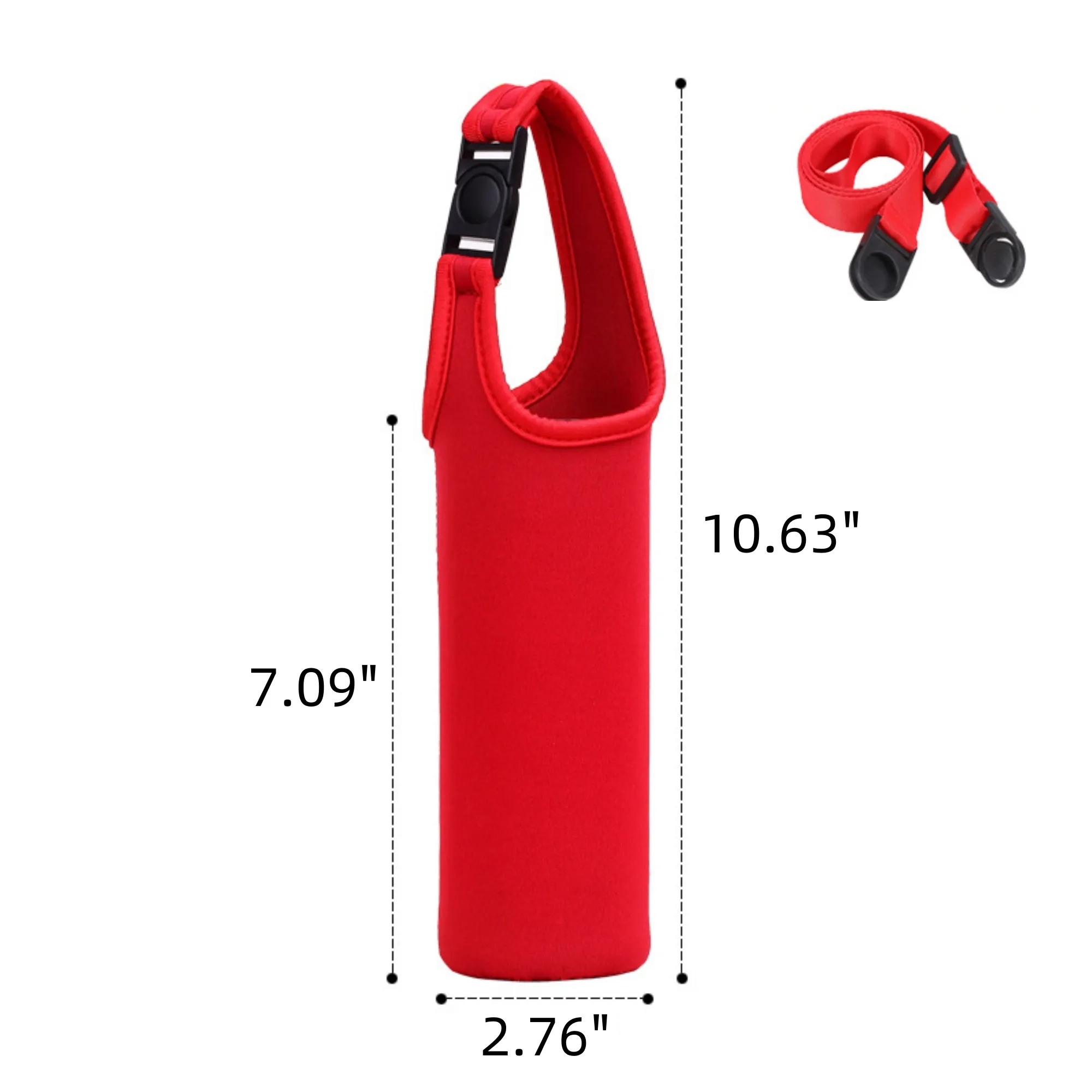 Neoprene Water Bottle Holder with Adjustable Strap 2