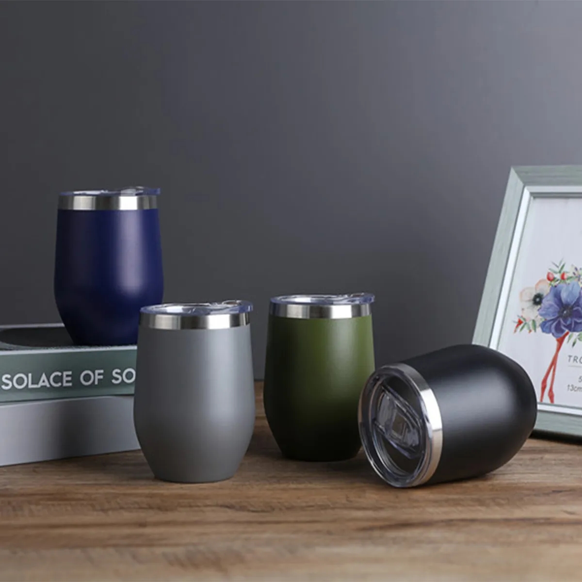 Bulk Egg Shaped Insulated Stainless Steel Vacuum Wine Cup 6