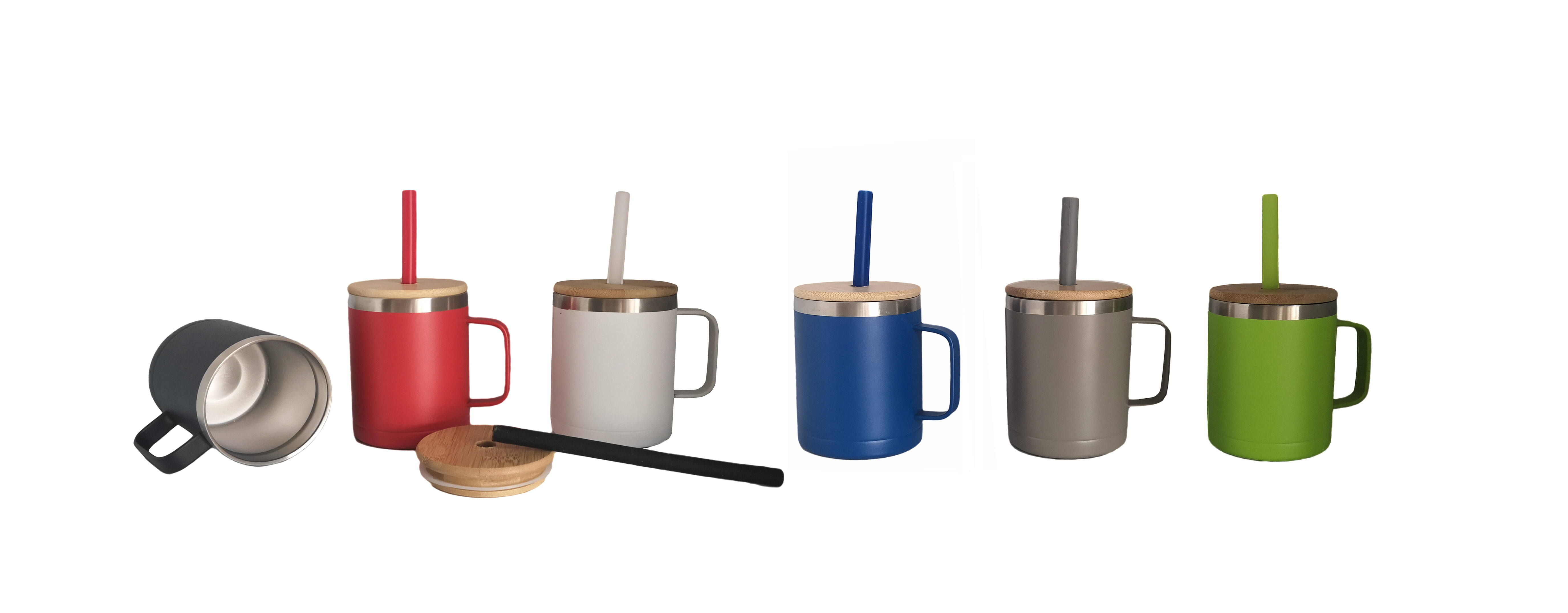 Endura 14oz Double Wall Mug with SS Outer, Plastic Liner and Handle with Ringneck 7