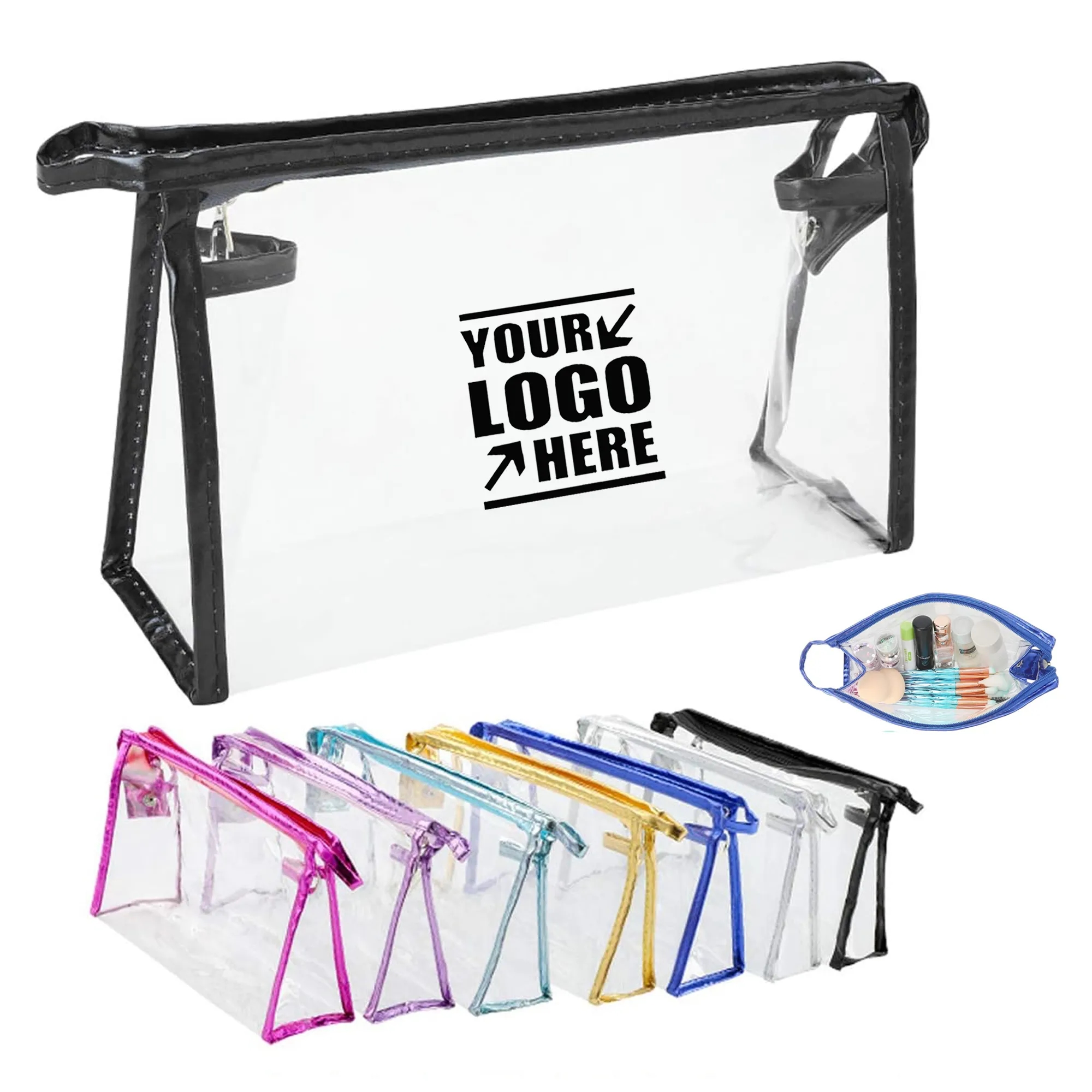 Portable PVC Clear Cosmetic Makeup Bag Pouch 3