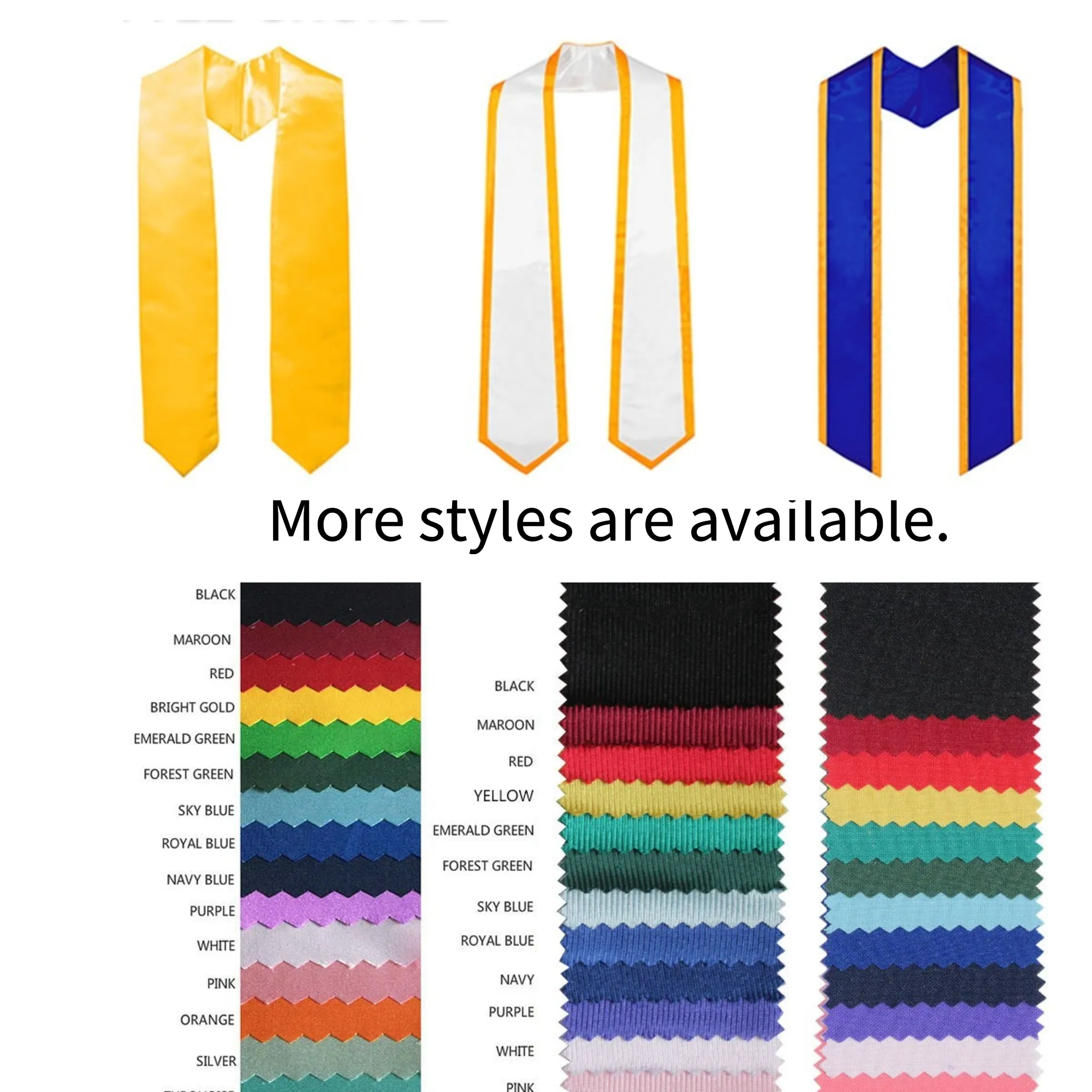 Full Coloe Graduation Stole 4