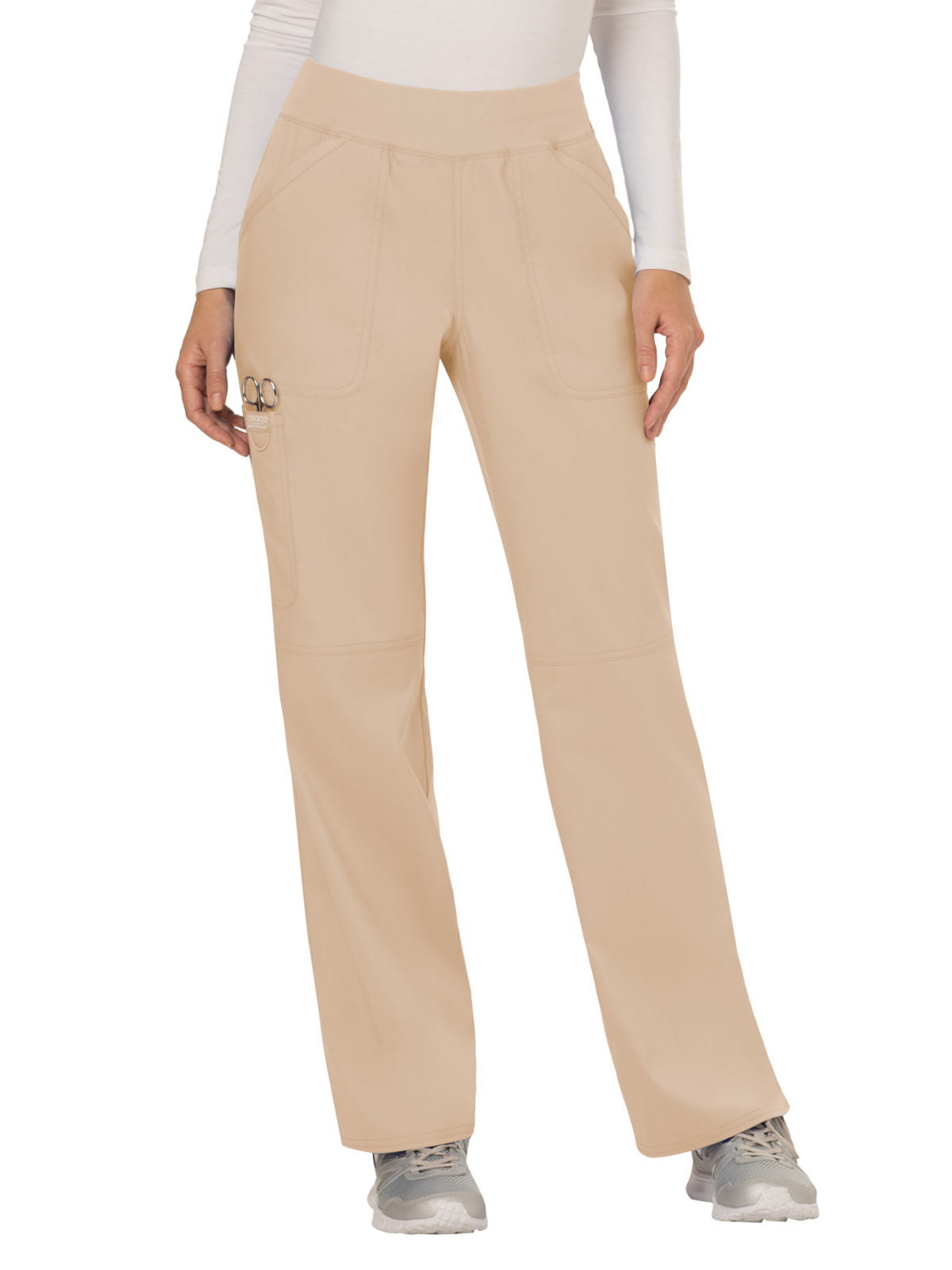 Cherokee - Workwear Revolution - Women's 4-Pocket Mid Rise Straight Leg Pull-on Pant 81