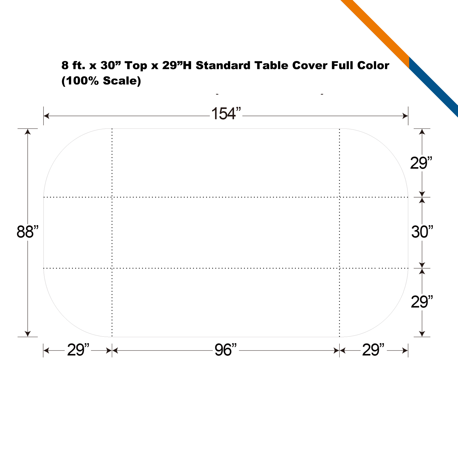 8' Zenis Blank Standard Table Throw 3