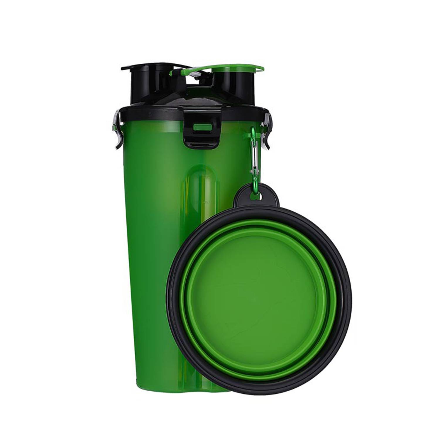 Dog Dual Chamber Bottle w/ Collapsible Bowl 8