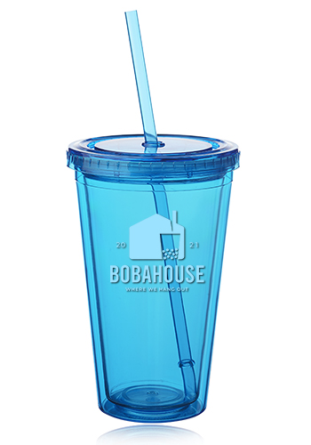 16 oz. Double Wall Acrylic Tumblers With Straws 4