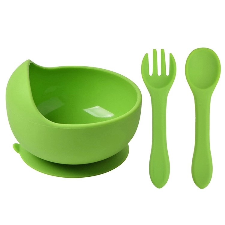 Silicone Suction Bowls for Baby with Spoon and Fork 19