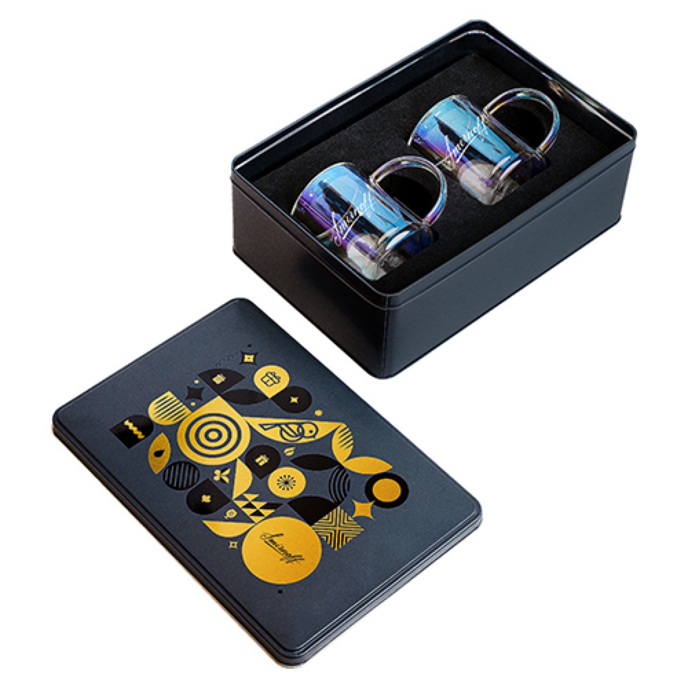 Asobu Glass Coffee Mug Premium Metallic Packaging Set 1