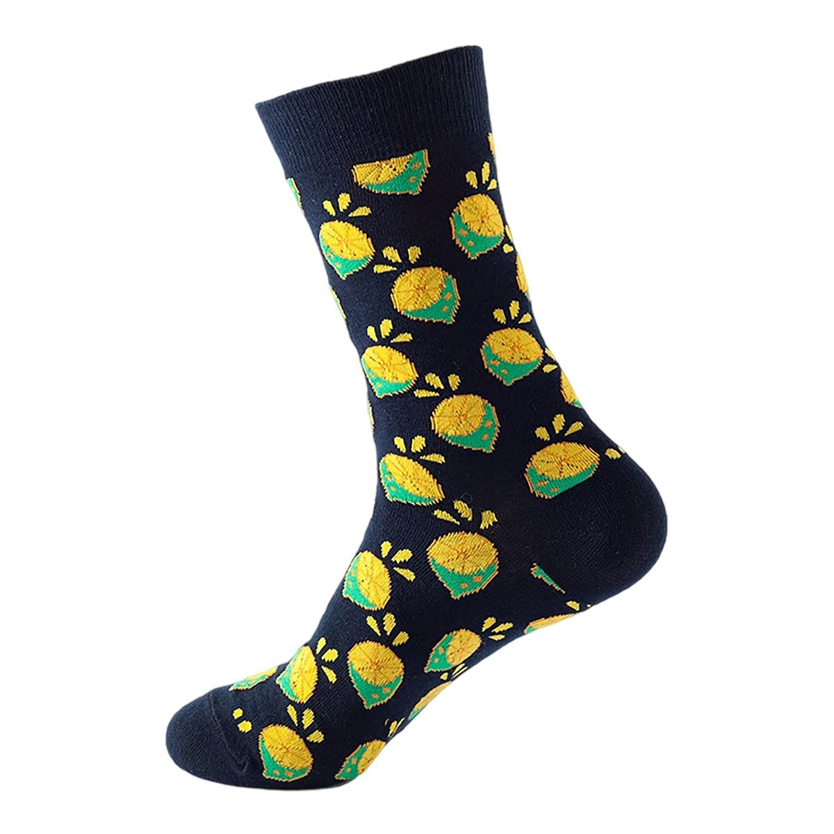Cotton Crew Socks with Jacquard Pattern 97