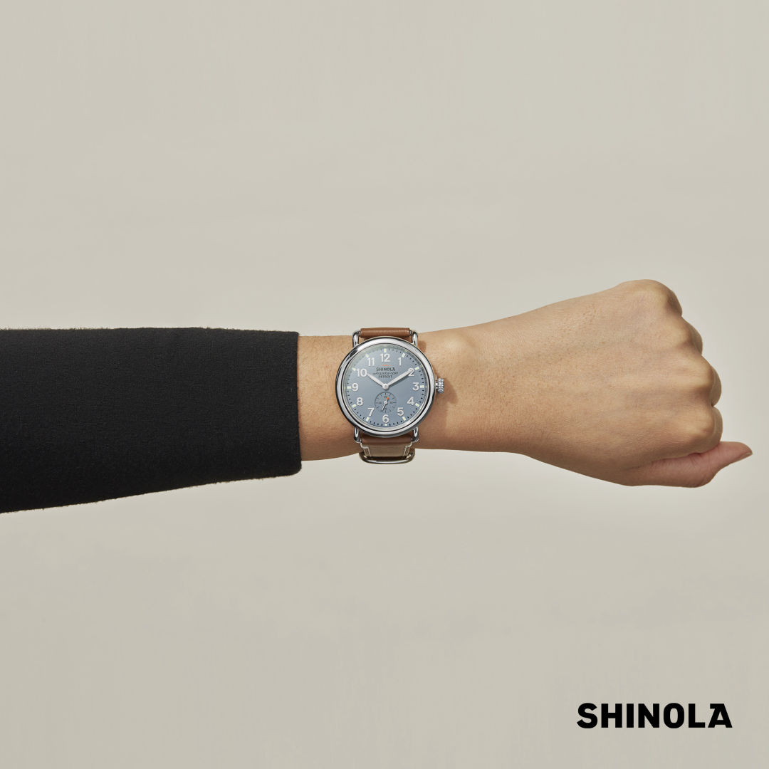 Shinola® Runwell Watch - Slate Blue/Tan 5