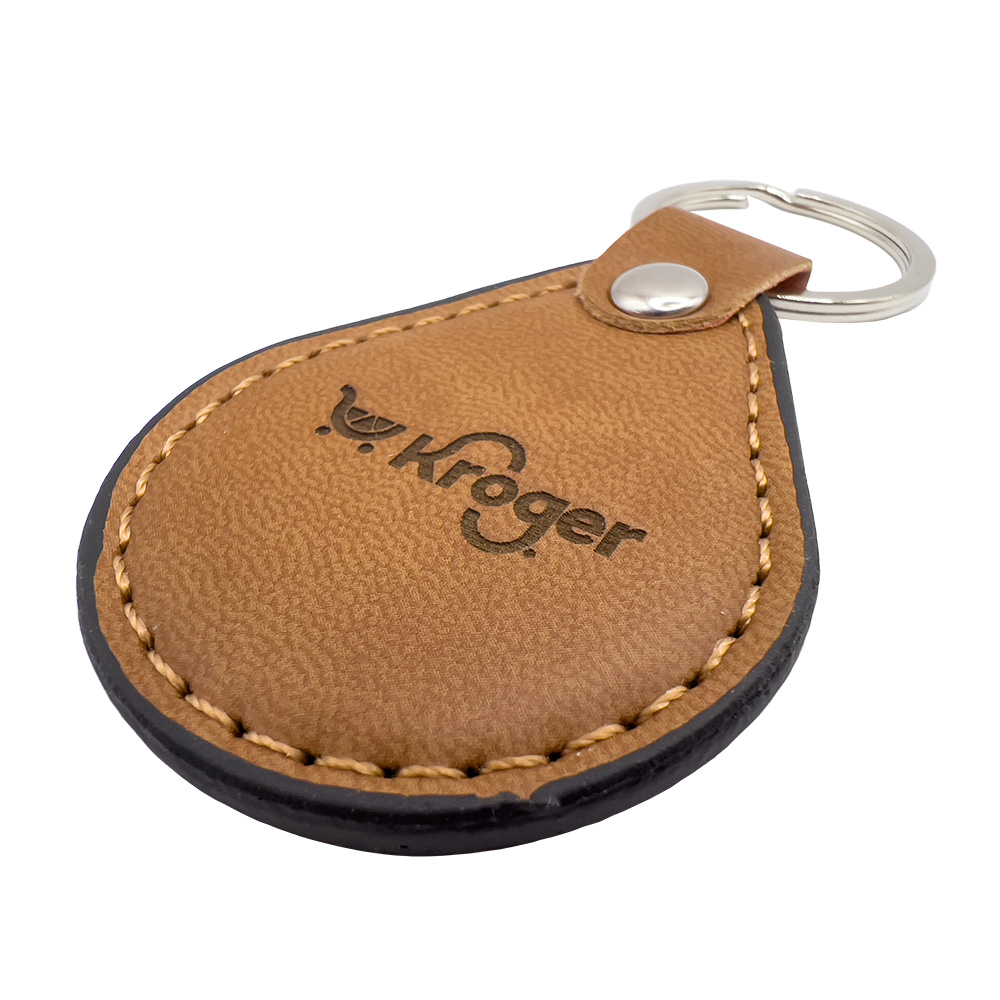 Faux Leather Keyring Teardrop 4