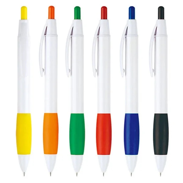 Rubber Grip Plastic Ballpoint Pen 5
