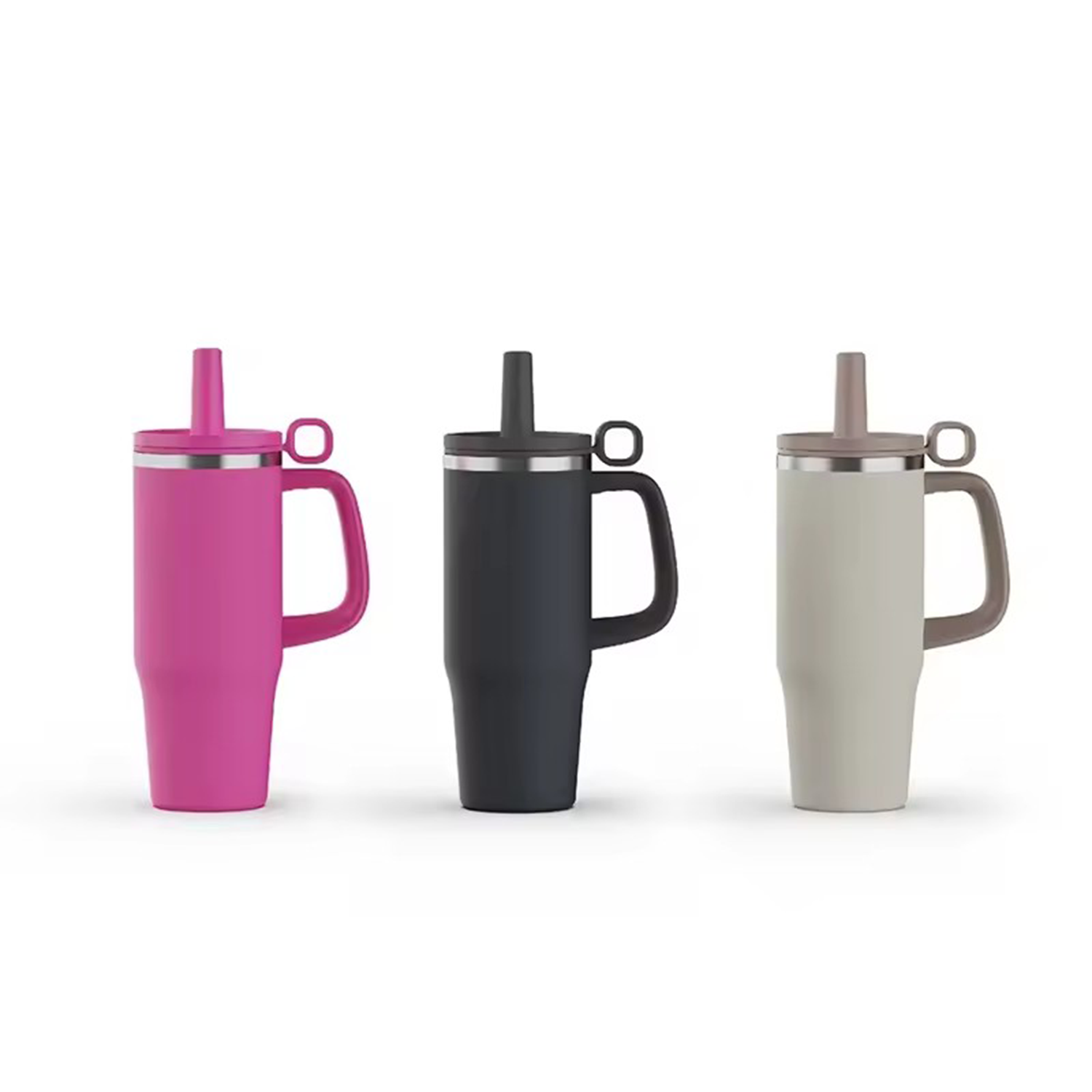 40oz Tumbler with Straw Lid and Handle 4