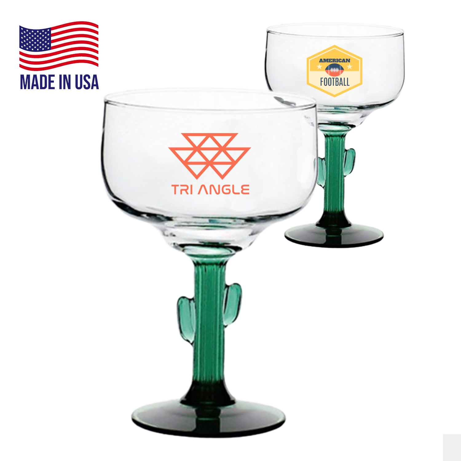 16 oz. USA Made Libbey Cactus Glasses 2