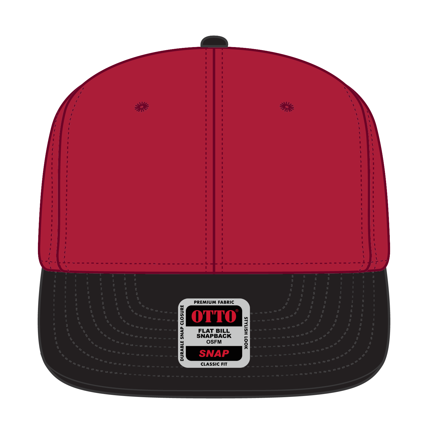 OTTO CAP® OTTO SNAP 6 Panel Pro Style Snapback Hat 21