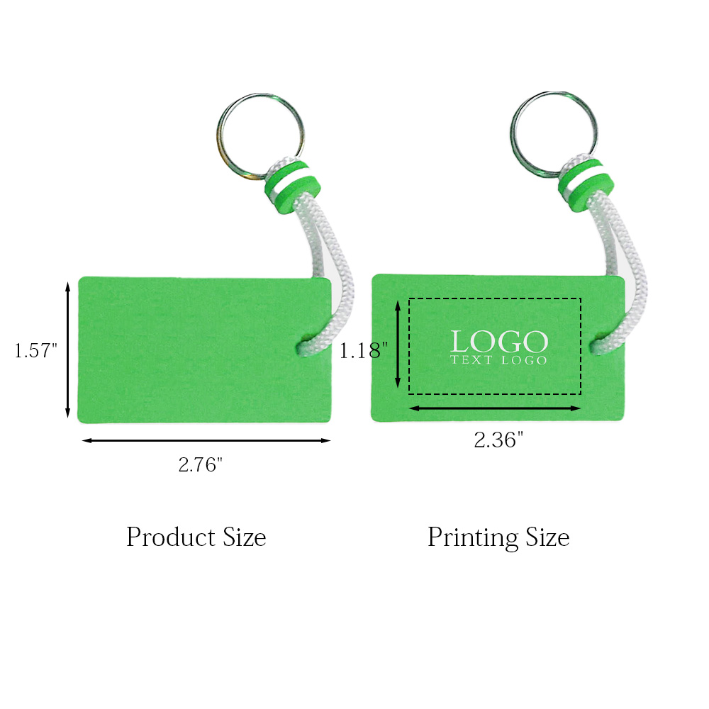 Rectangle EVA Floating Keychains 6