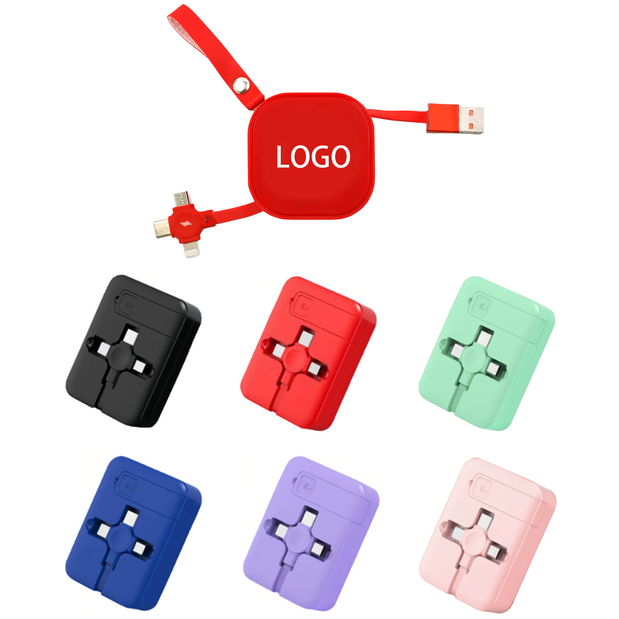 3 In 1 Multiple Retractable USB Fast Charging Cable Cord 3