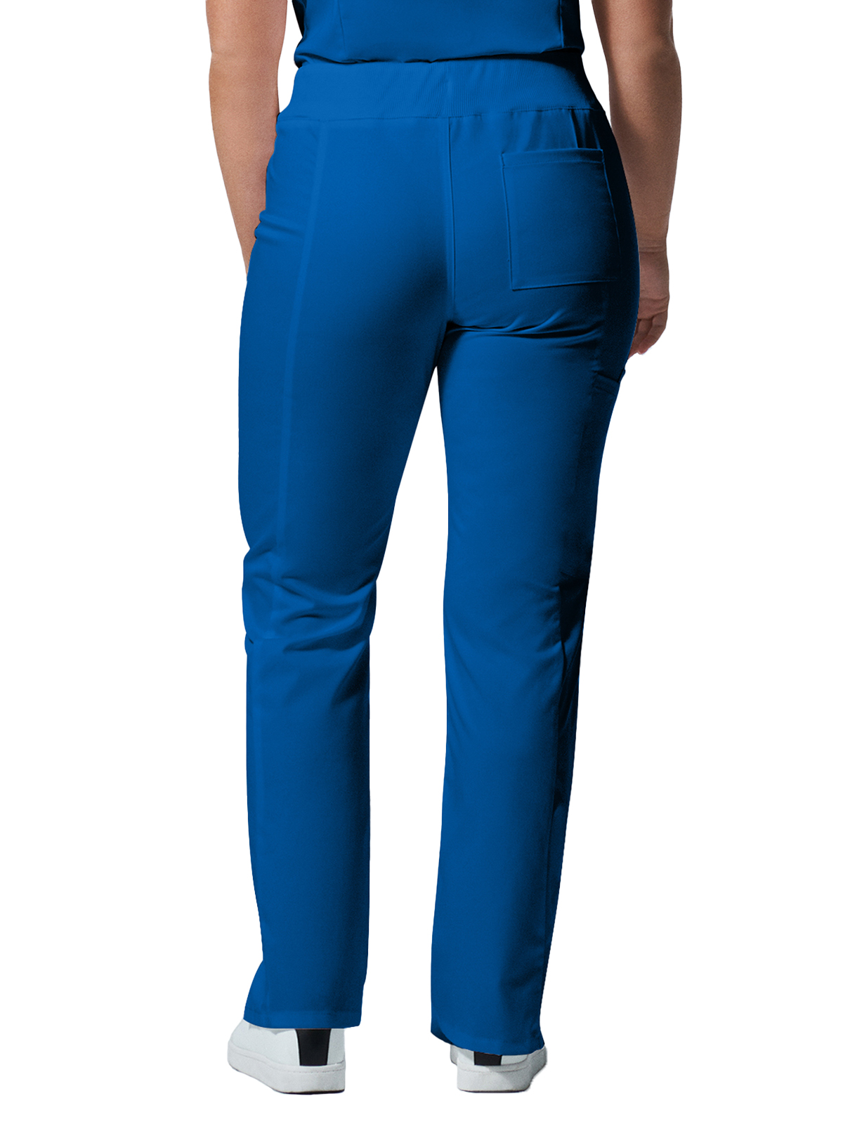 Landau - ProFlex - Women's Five-Pocket Mid-Rise Rib-Knit Elastic Waist Straight Leg Pant 49