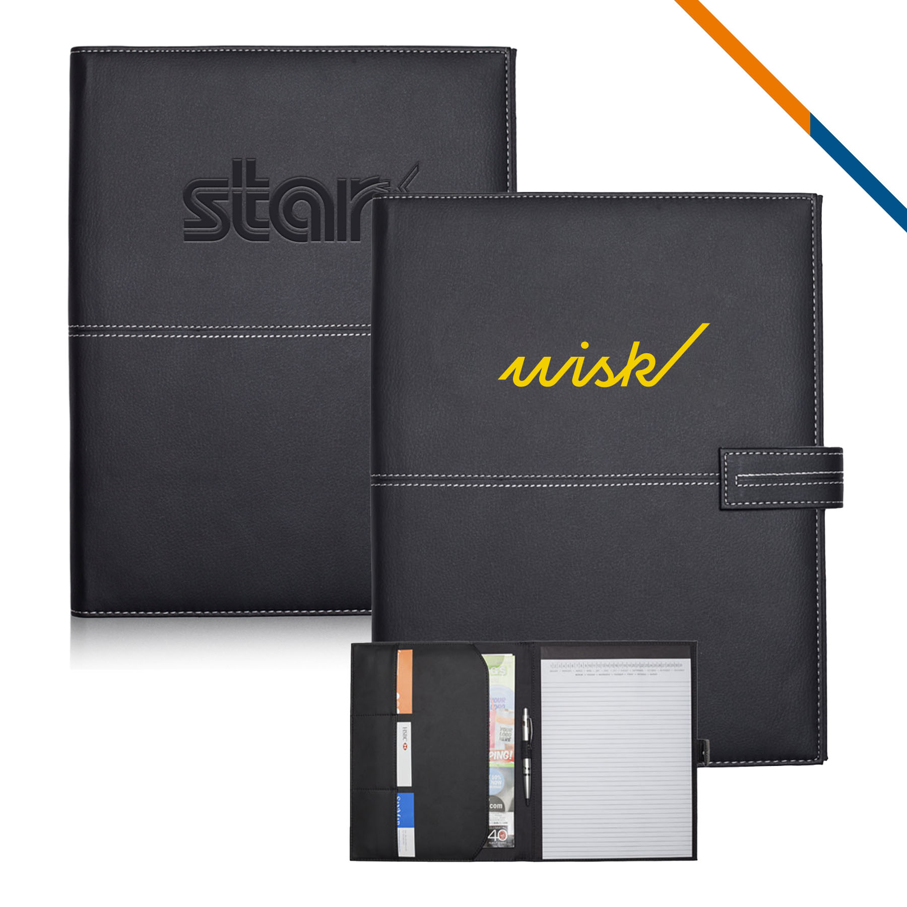 Hugo Stitched Leatherette Portfolios 3
