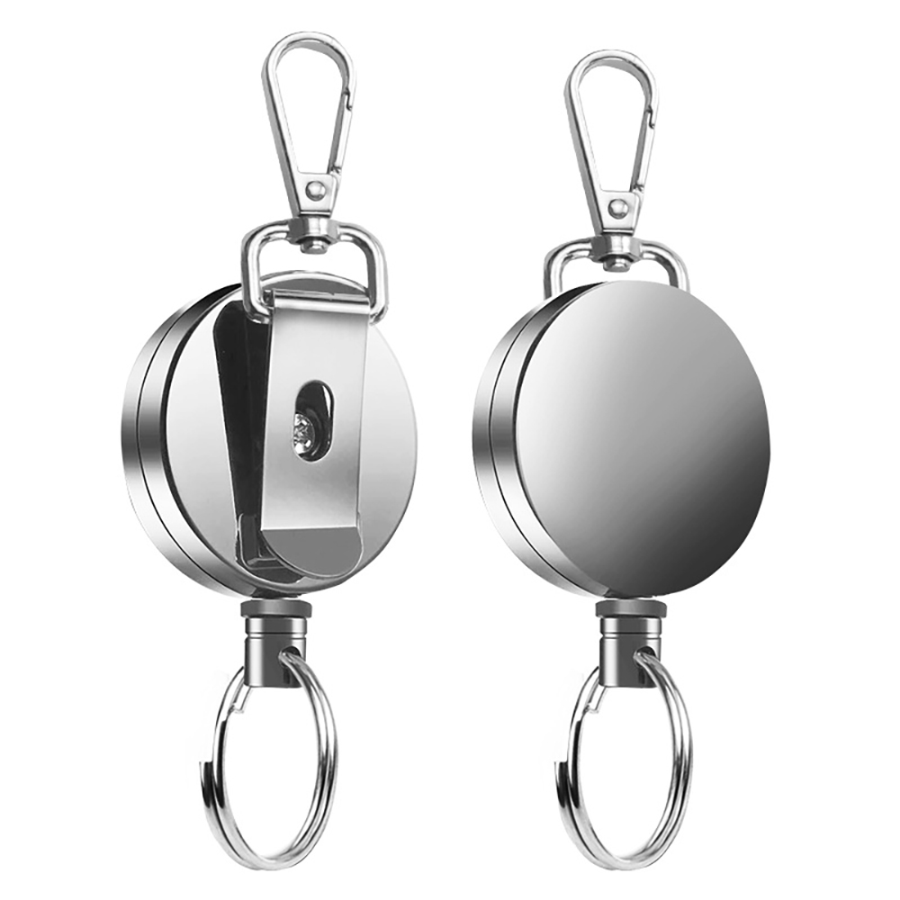 Outdoor Heavy Duty Round Metal Badge Reel w/ Belt Clip 7