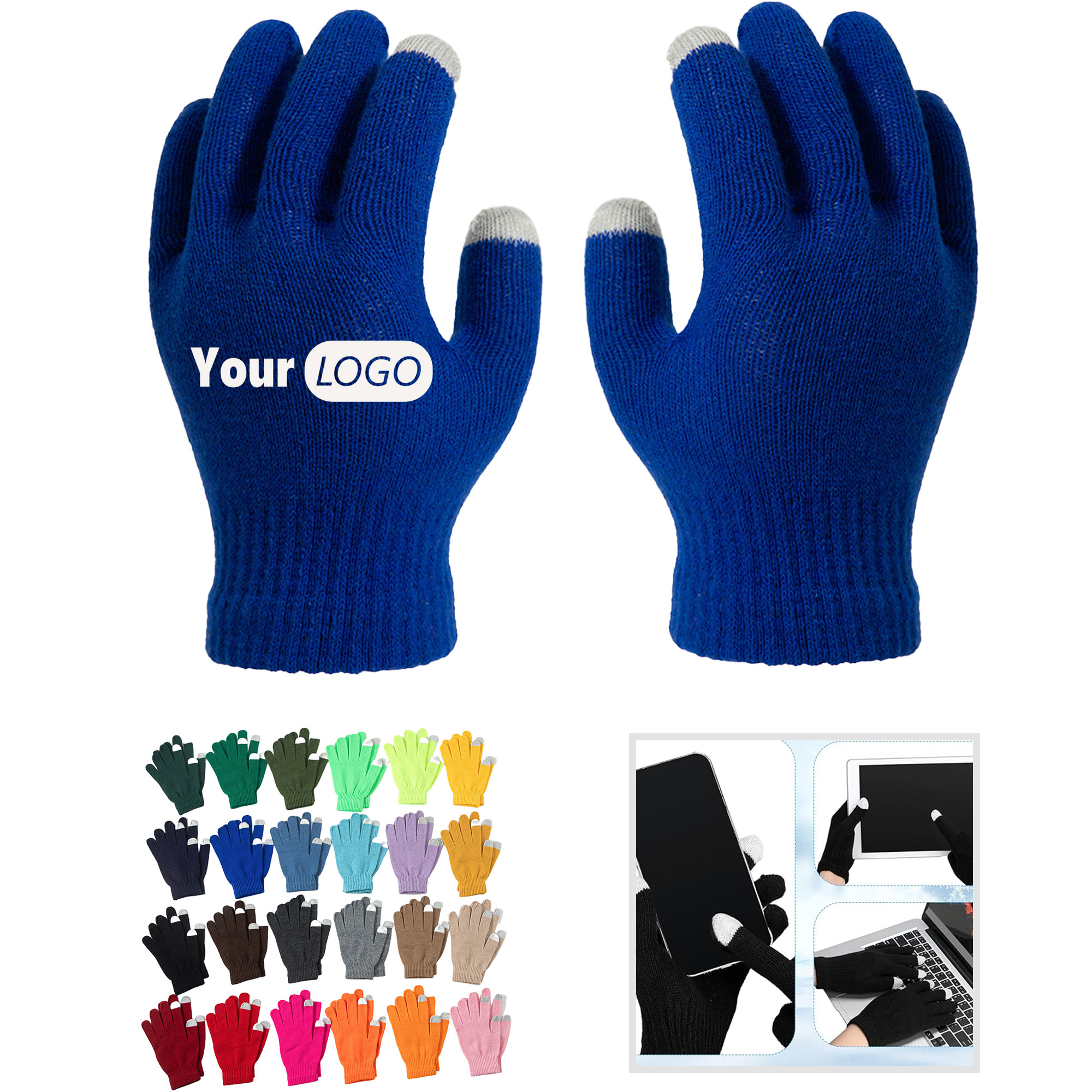 Stretchy Knit Touchscreen Gloves 4