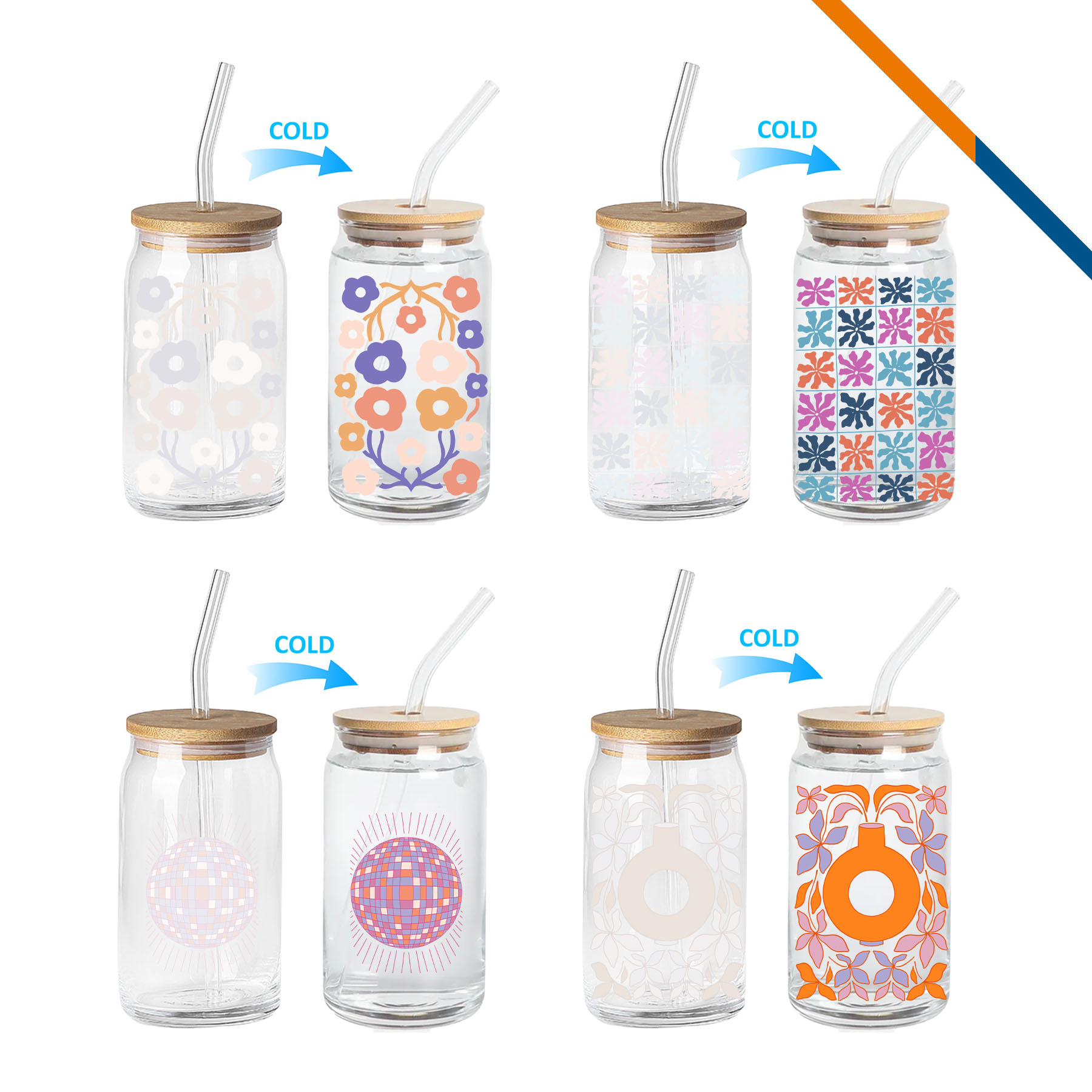 Talen Cold Color-Changing Mason Jar - 16 OZ. 6