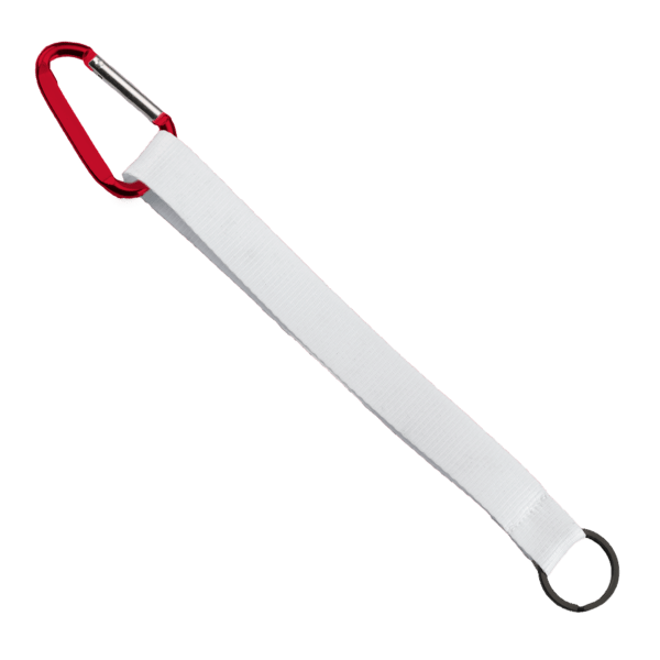 3/4" Sewn Polyester Keychain with Metal Split-Ring and Carabiner 63