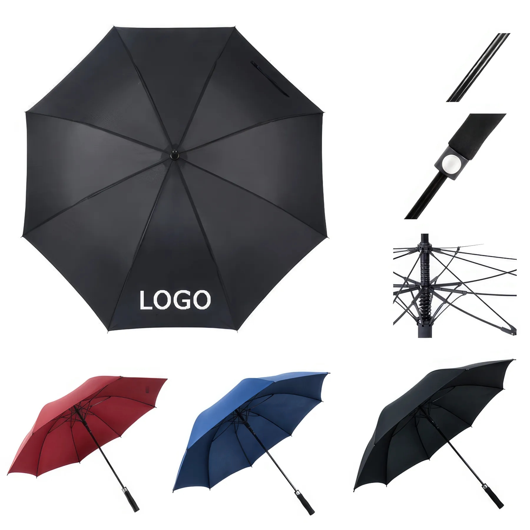 Golf Plus Solid Mens Business Umbrella 2