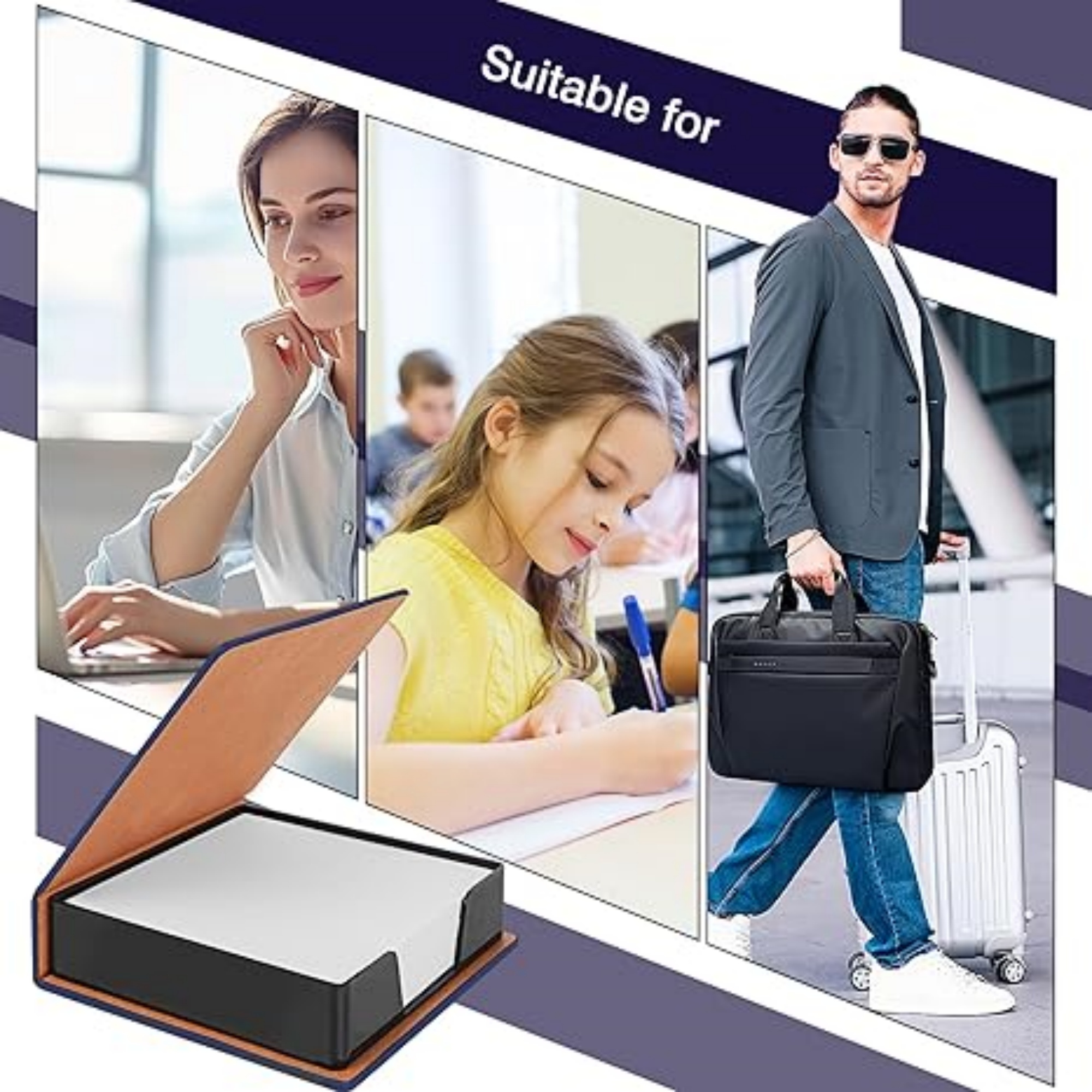 Portable Sticky Note with PU Leather Dispenser 7