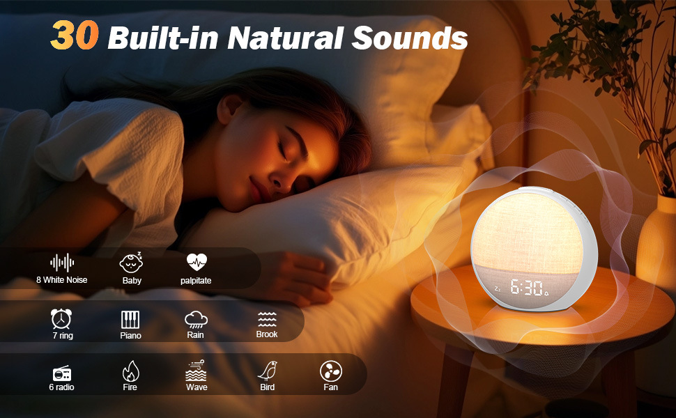 Digital Alarm Clock with Sound Machine 10