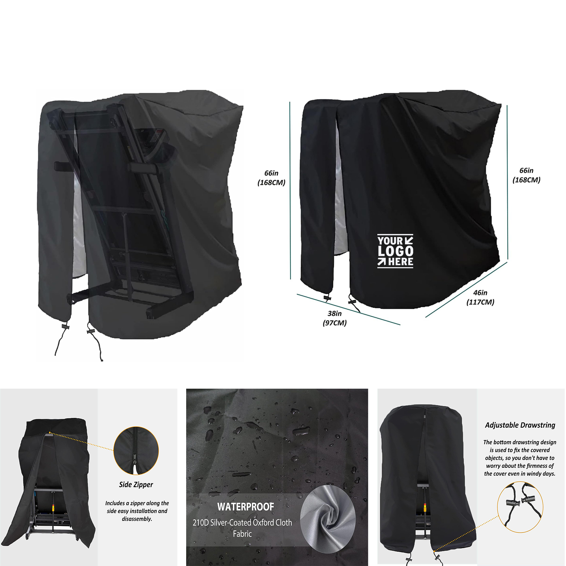 Dustproof Waterproof Sunscreen Folding Treadmill Oxford Cloth Cover