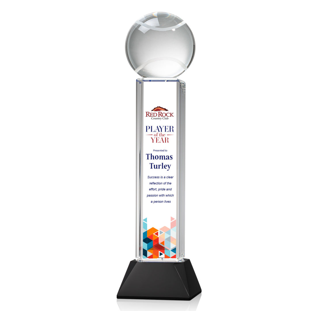 Tennis Ball VividPrint™ Award on Stowe - Black 9