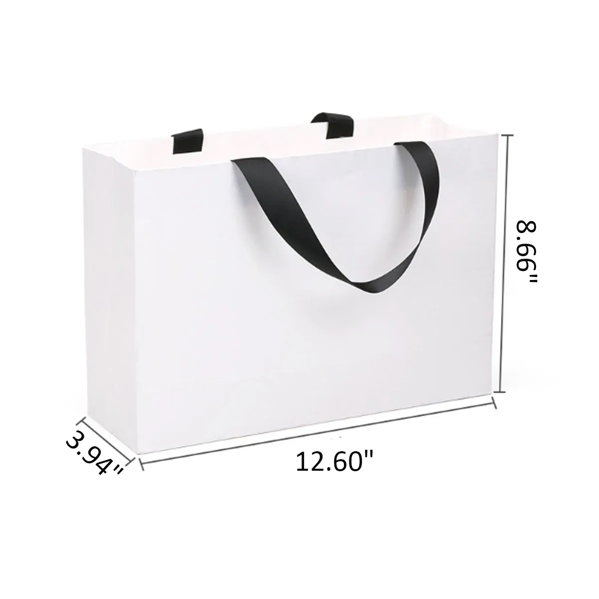 Reusable Foldable White Paper Gift Bags All Over Printing 5