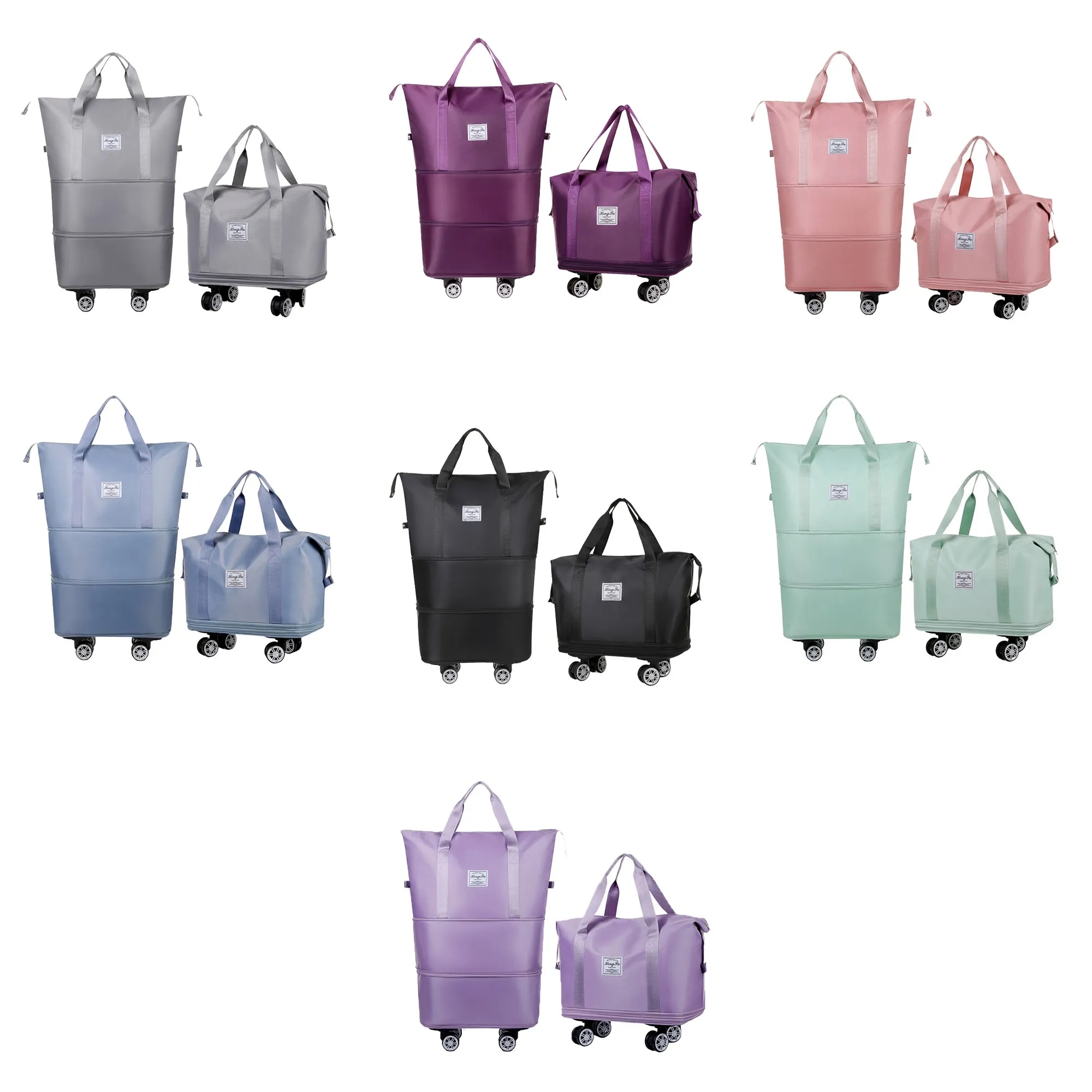 Wheeled Oxford Luggage Bag With 3 Sizes 8