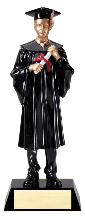 9-1/4" Male Graduate Resin Figure 1