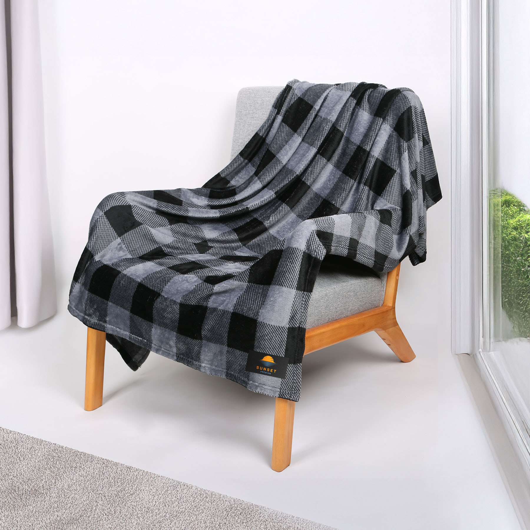 ReGen rPET Flannel Throw Blanket-Beacon
