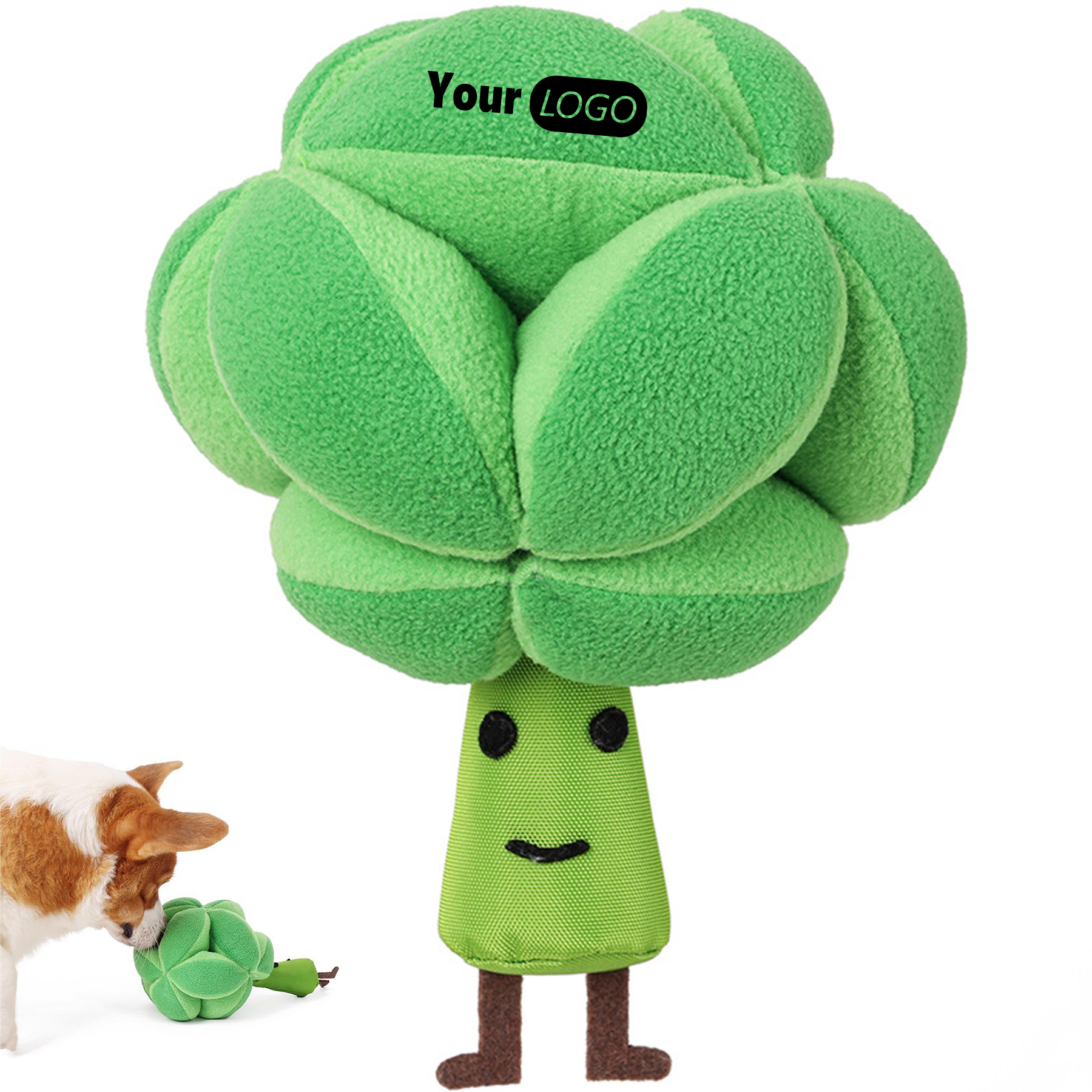 Polyester Creative Broccoli Leakage Food Toy 2