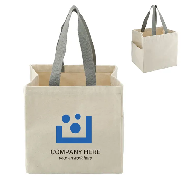 Organic Cotton Shopper Tote -12x10x12 1