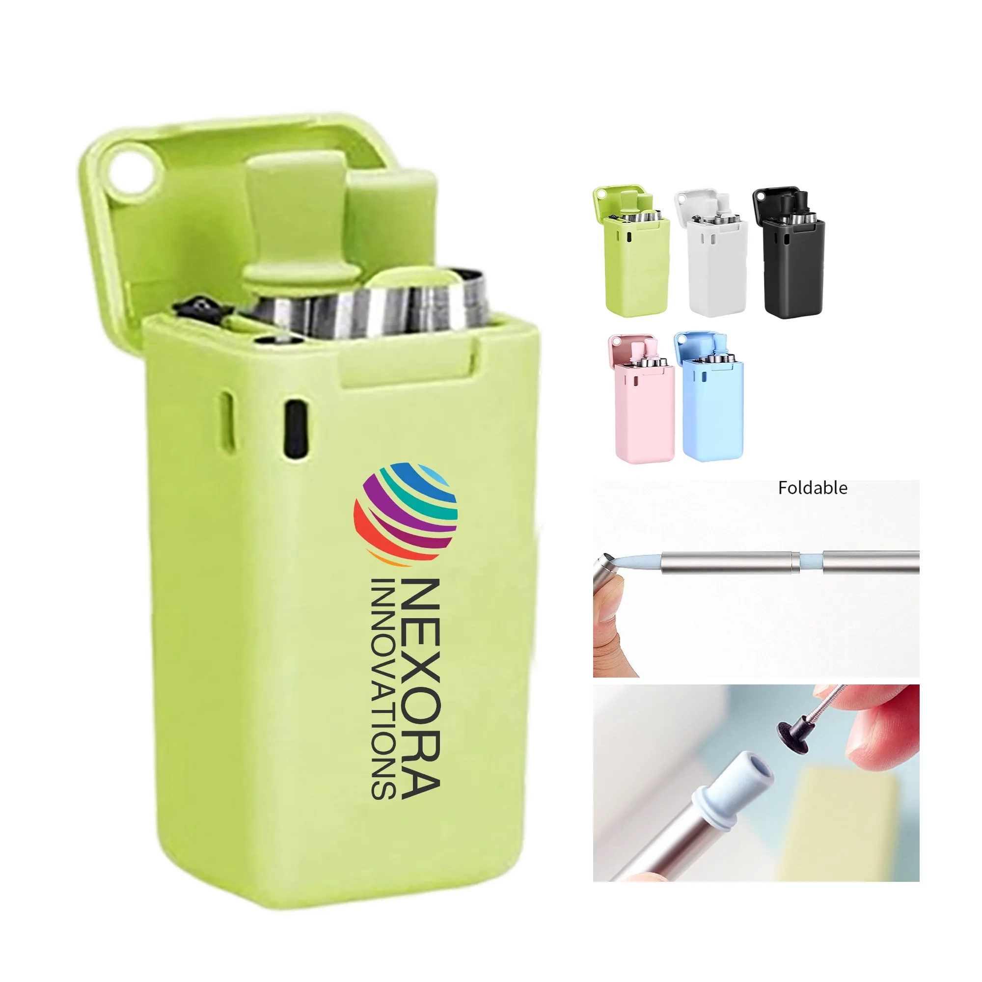 Reusable Metal Straw Set with Case for Eco-Friendly Sipping 4