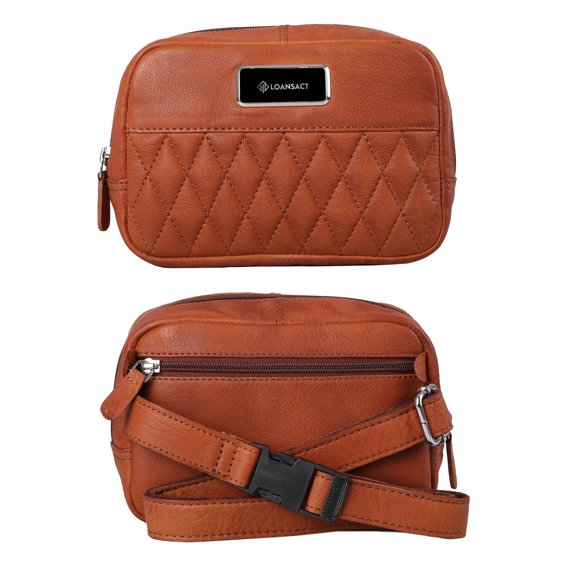 Brea Canyon Leather Cross Body Bag 4