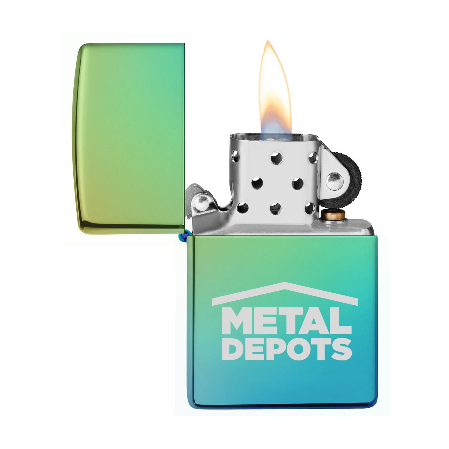 High Polish Teal Windproof Lighter