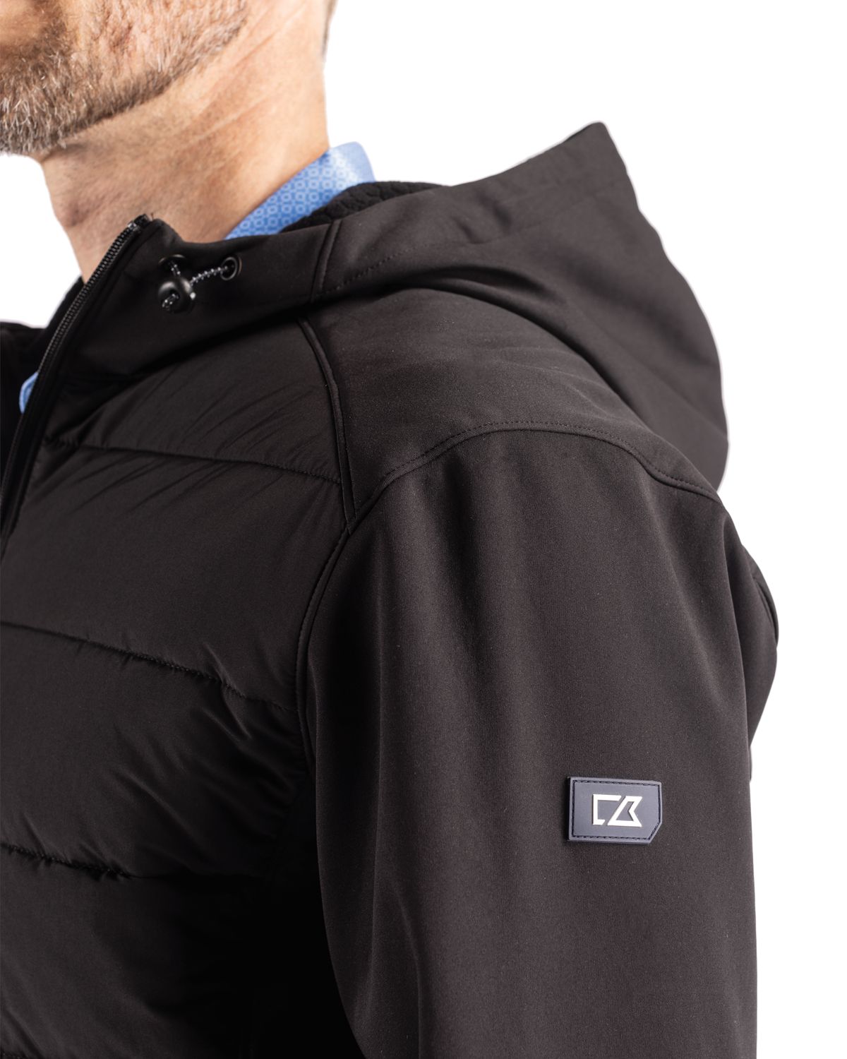Cutter & Buck Evoke Epic Versatility Recycled Hybrid Softshell Mens Big & Tall Full Zip Hooded Jacket Big & Tall 11