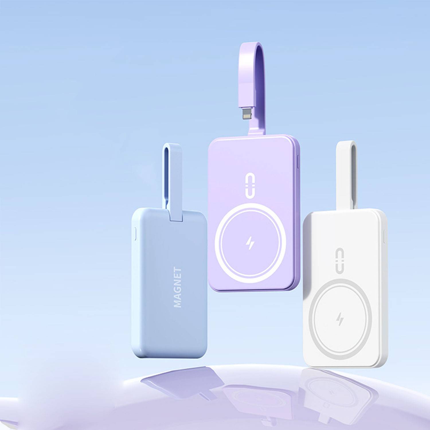 10000mA magnetic suction wireless charging bank 5