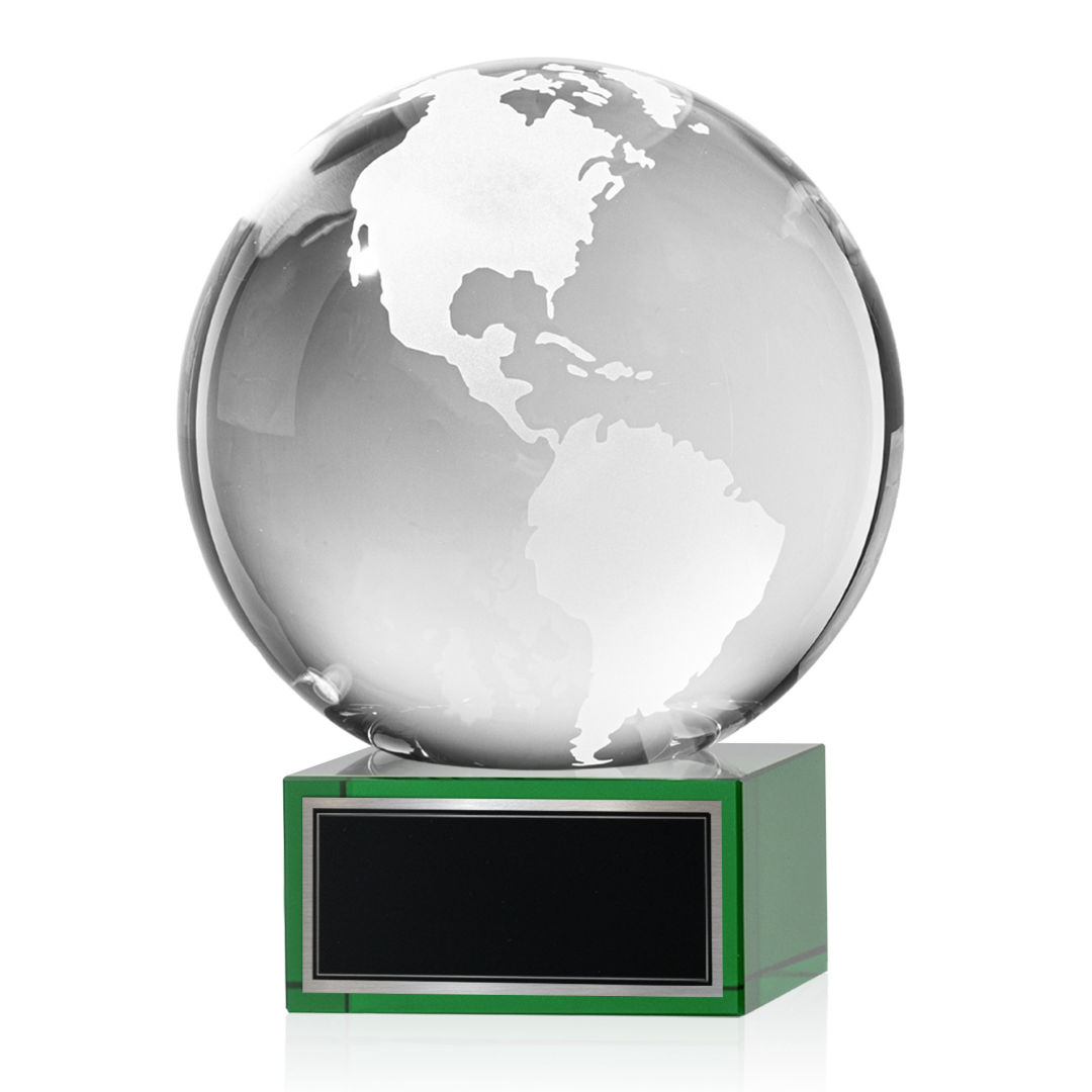 Globe Award on Hancock Base - Green 10
