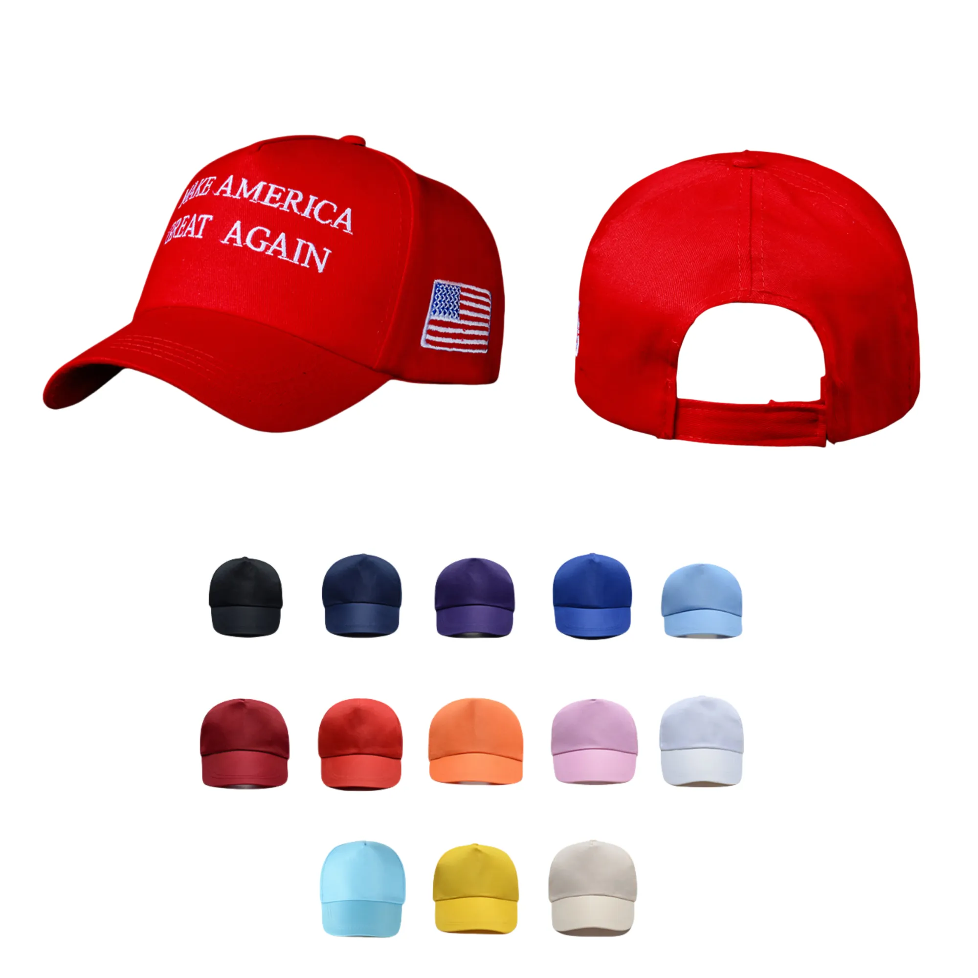 5 Panel Pure Cotton Baseball Caps 10